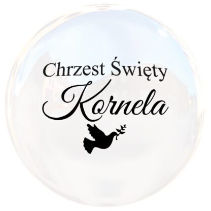 Naklejka chrzest święty balonie bobo