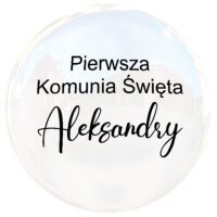 Naklejka personalizowana balon bobo pierwsza komunia swieta
