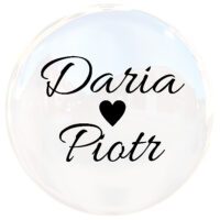 Naklejka personalizowana na ślub