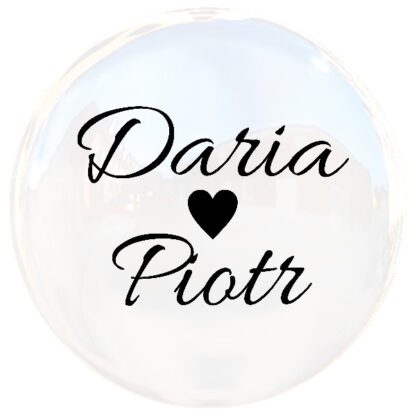 Naklejka personalizowana na ślub