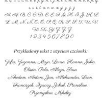 Kształt liter i przykładowe teksty