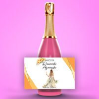 Naklejka etykieta na butelkę szampana z personalizowanym napisem na wieczór panieński z imieniem