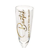 Kieliszek dla Pana Młodego z imieniem na pierwszy toast weselny – elegancka pamiątka ślubna