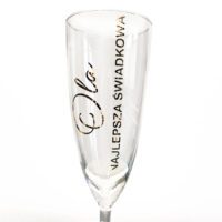 Personalizowany kieliszek dla świadkowej z imieniem